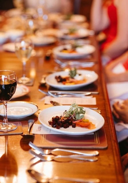 A D.R Private Dining fine dining table setting